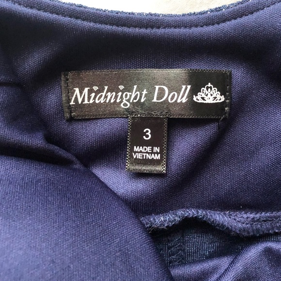 Dillard's Midnight Doll Women's Glitter Mini Dress - Picture 3 of 3